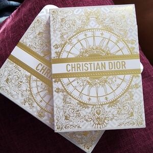 Christian Dior Gold and White Stationery Set